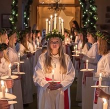 Schwedische einstimmung zu Weihnachten am 13. Dezember 